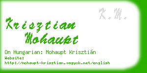 krisztian mohaupt business card